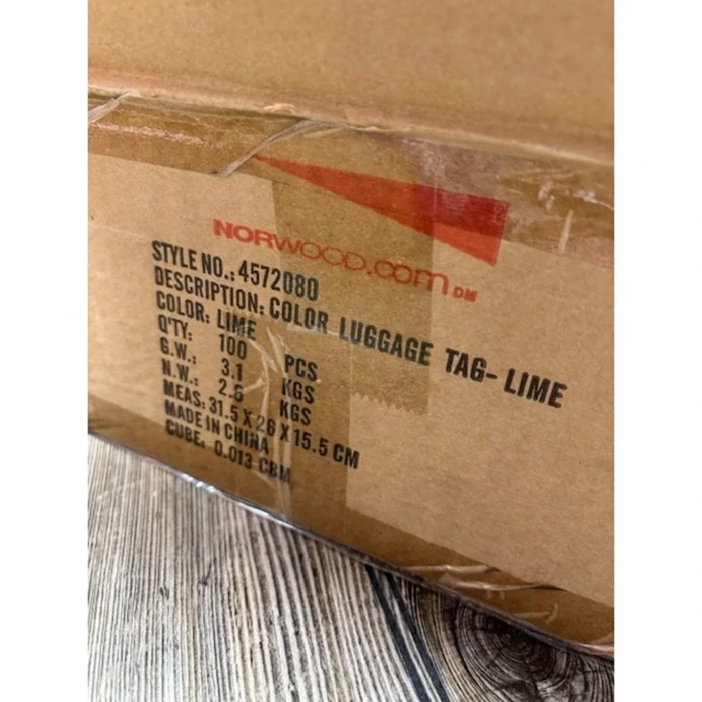 Wholesale Case of 100 Lime Green Luggage Tags